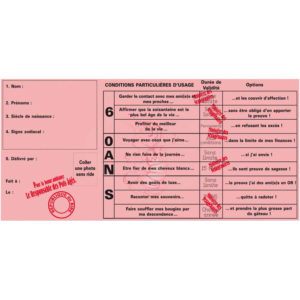 Permis Anniversaire Humoristique : Permis Anniversaire 60 Ans
