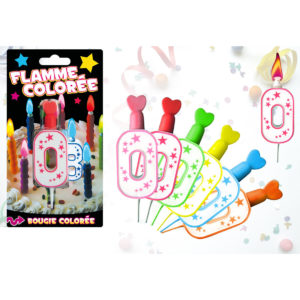 Bougie Chiffre Flamme Coloree : Bougie Flamme Coloree Chiffre 0