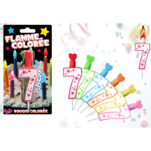Bougie Chiffre Flamme Coloree : Bougie Flamme Coloree Chiffre 7