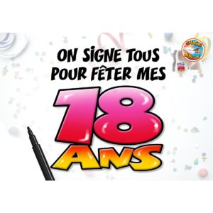 Calecon Anniversaire Dedicace avec Marqueur : Calecon Dedicace 18 ans