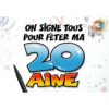 Calecon Anniversaire Dedicace avec Marqueur : Calecon Dedicace 20 ans