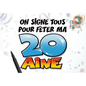 Calecon Anniversaire Dedicace avec Marqueur : Calecon Dedicace 20 ans