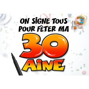 Calecon Anniversaire Dedicace avec Marqueur : Calecon Dedicace 30 ans