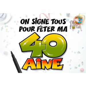 Calecon Anniversaire Dedicace avec Marqueur : Calecon Dedicace 40 ans