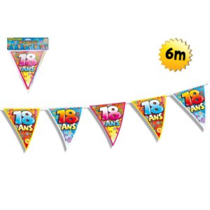 Guirlande Fanions Anniversaire : Guirlande Fanions Anniversaire 18 ans