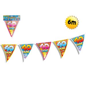Guirlande Fanions Anniversaire : Guirlande Fanions Anniversaire 40aine