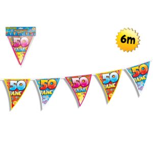 Guirlande Fanions Anniversaire : Guirlande Fanions Anniversaire 50aine