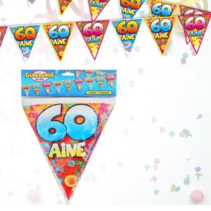 Guirlande Fanions Anniversaire : Guirlande Fanions Anniversaire 60aine
