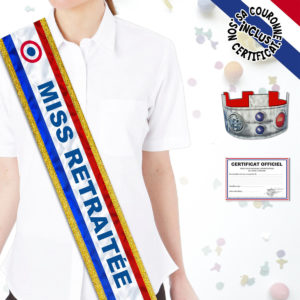 Echarpe Humoristique Retraite : Echarpe Miss Retraitee