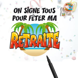 Calecon Retraite Dedicace avec Marqueur