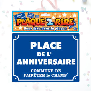 Plaque de Rue Place de l'Anniversaire