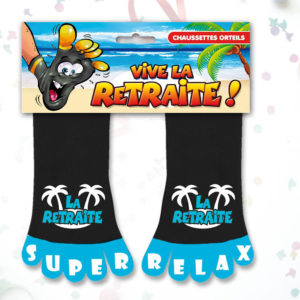 Chaussettes Orteils Vive La Retraite : Chaussettes Vive la Retraite Modele Homme