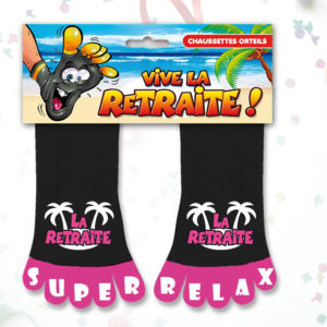 Chaussettes Orteils Vive La Retraite : Chaussettes Vive la Retraite Modele Femme