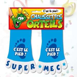 Chaussettes Orteils C'est le Pied : Chaussettes Orteils Super Mec