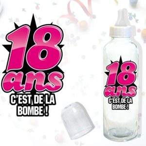 Biberon Anniversaire Humoristique : Biberon Femme 18 ans