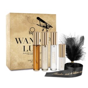 Mini Coffret de Massage Wanderlust : Modele chocolat noir et notes d'agrumes
