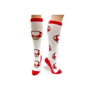 Chaussettes Hautes Nintendo Toad Champignon : Chaussettes Hautes Toad Rouges