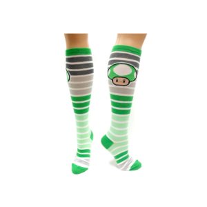 Chaussettes Hautes Nintendo Toad Champignon : Chaussettes Hautes Toad Vertes