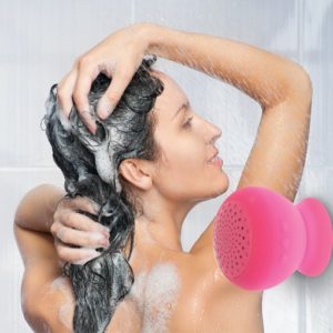 Haut-Parleur de Douche Bluetooth en Silicone : Haut-Parleur Douche Bluetooth Rose