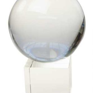 Boule de cristal : 12 cm avec socle transparent