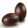 Ballon Rugby Old School cuir véritable