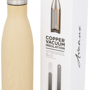 Bouteille isotherme sous vide en cuivre et bois Vasa
