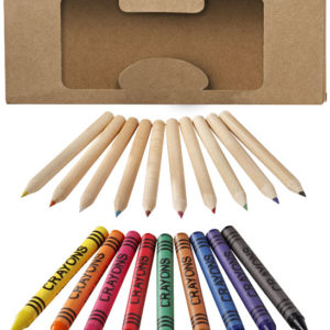 Set crayons et crayons gras 19 pièces