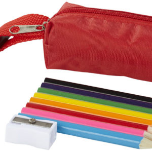 Trousse avec crayons de couleur