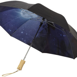 Parapluie automatique en 2 parties motif nuit claire de 21 pouces