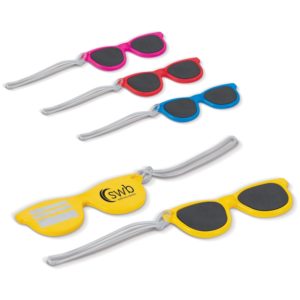 Etiquette à bagage lunettes