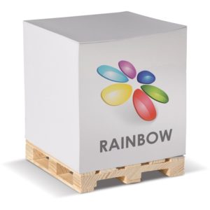 Cube papier sur palette