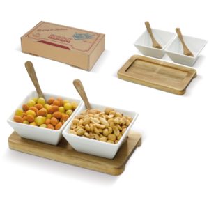 Set de 2 bols avec planche bois