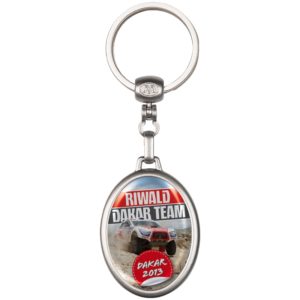 Porte-clés métal ovale