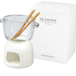 Ensemble en verre pour fondue au chocolat