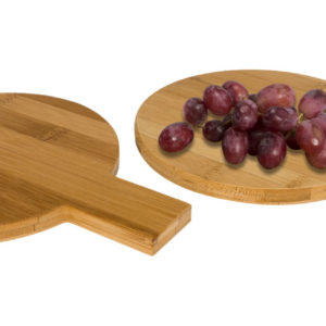 Lot de 2 plateaux ronds Amuse en bambou