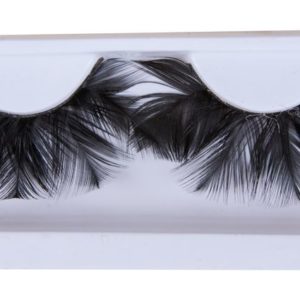 Faux cils auto adhÈsifs en plumes - noir - la paire
