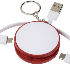 C?ble de recharge 3-en-1 avec porte-cl?s Wrap