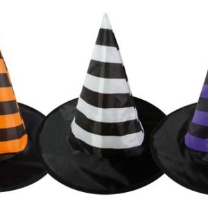 Chapeau sorciËre enfant - tissu rayÈ - 3 assortis