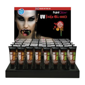 PrÈsentoir de 48 faux sang en gel UV - 13 ml - 2 couleurs assorties
