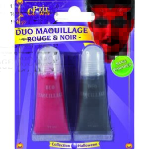 Fard gras - tube rouge 11 ml + tube noir 11 ml