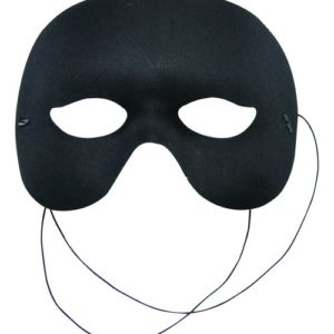 Loup tissu 1/2 visage - noir