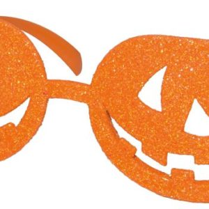 Lunettes plastique paillettes - citrouille - orange
