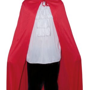 Cape tissu avec capuche - rouge - 1.50 m (+ capuche)