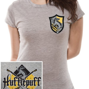 T-Shirt Femme Harry Potter Poufsouffle Gris Chine : L