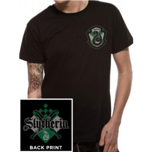 T-Shirt Harry Potter Serpentard Noir Manches Courtes : L