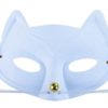 Loup tissu chat avec moustache - blanc