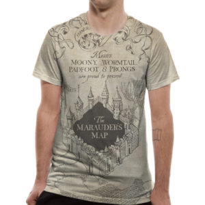T-Shirt Harry Potter Deluxe Carte du Maraudeur : L