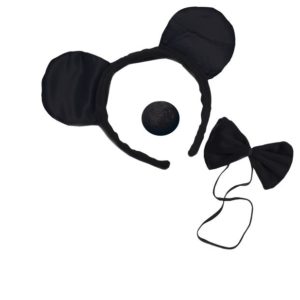 Set de souris - noir - serre-tÍte, nez et núud papillon