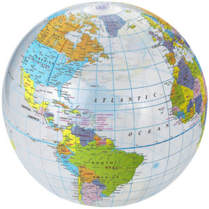 Ballon de plage transparent Globe