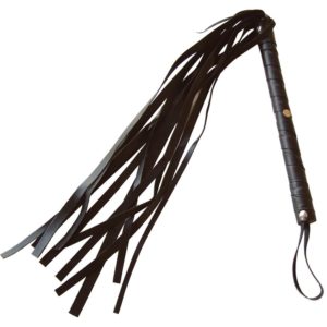 Fouet ‡ laniËres - imitation cuir - noir - 65 cm